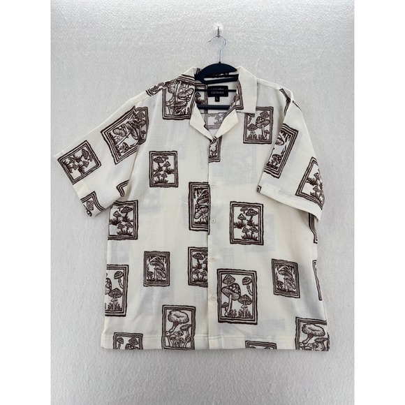 Malibu by Drill Clothing Co. Other - Malibu By Drill Clothing Co Mushroom Botanical Print -‎ Cream Brown - L - Men